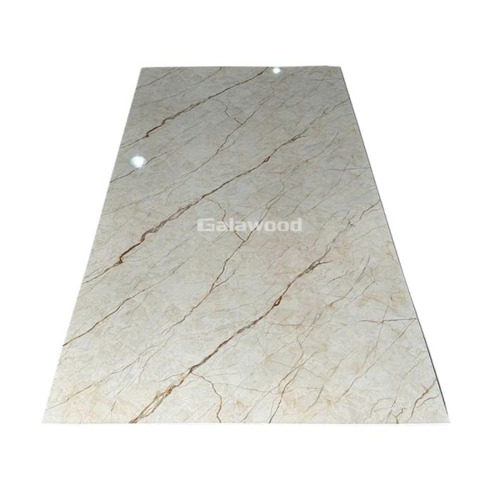 Ốp tường PVC vân đá Kem nhạt PVC202 Galawood