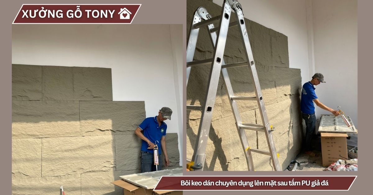 Các bước thi công tấm PU giả đá đúng kỹ thuật