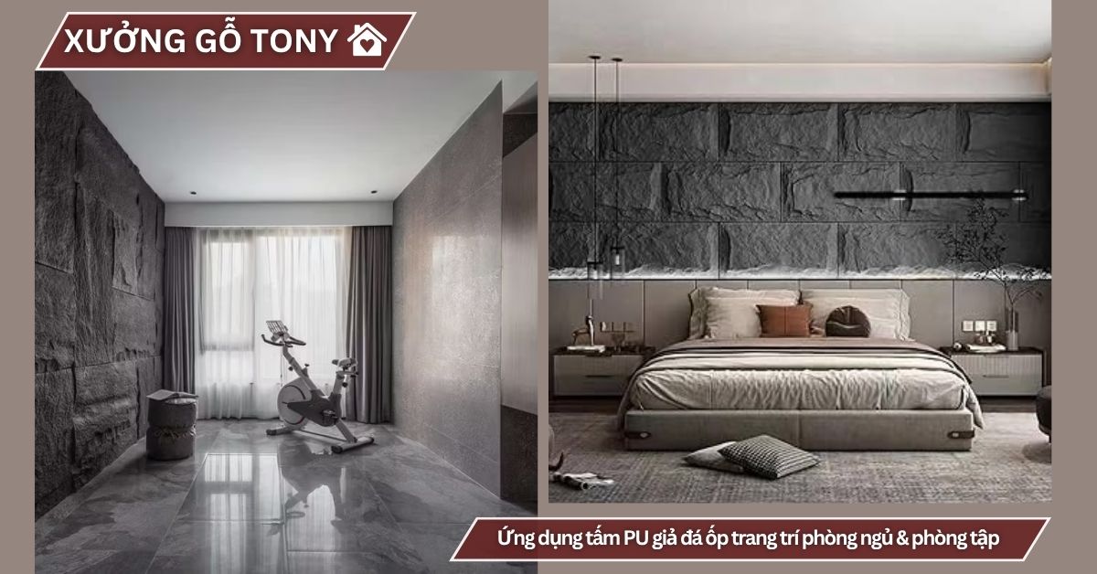Tấm PU giả đá trang trí phòng ngủ đang trở thành xu hướng được nhiều gia đình lựa chọn để tạo không gian nghỉ ngơi sang trọng và thư giãn.