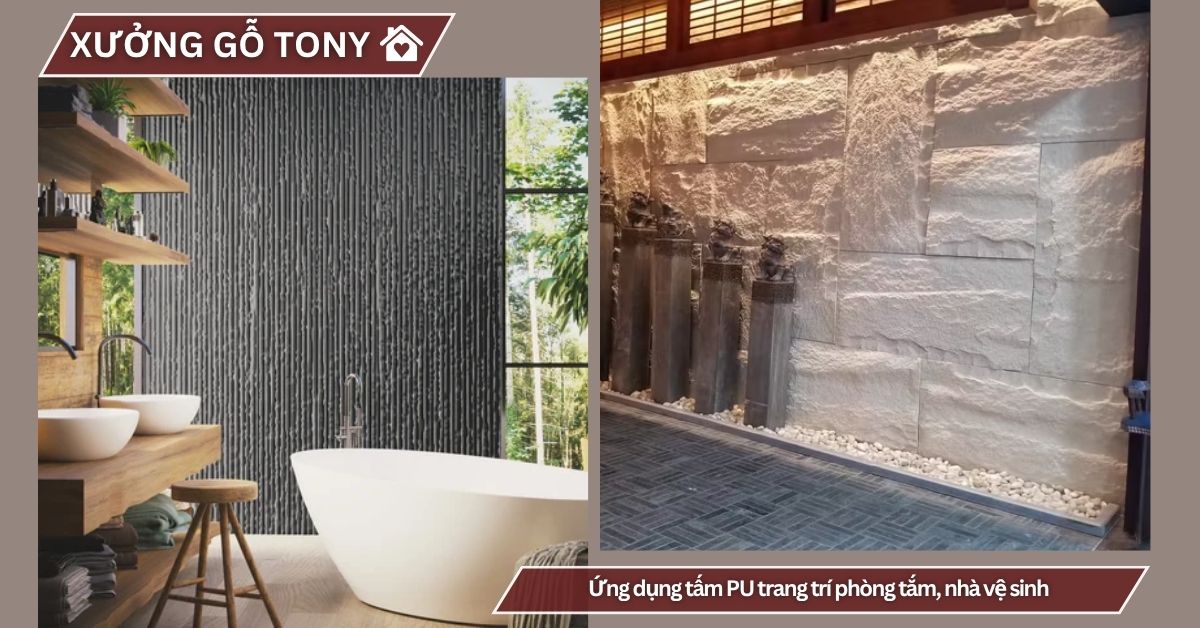 Ứng dụng của tấm PU giả đá trong phòng tắm