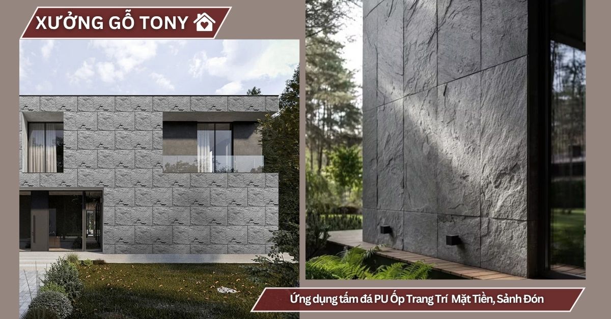 Ứng Dụng Tấm PU Giả Đá Ngoại Thất