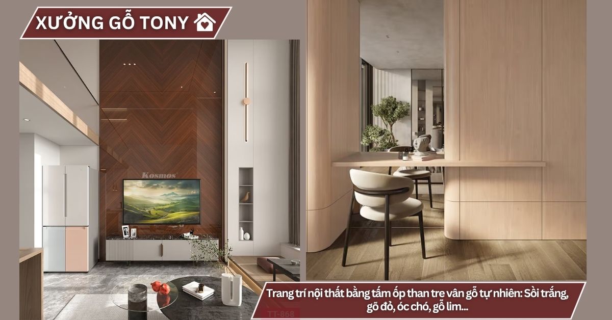 Trang tri noi that bang than tre van go