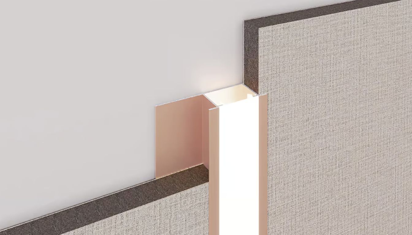Tổng hợp các loại phụ kiện tấm ốp than tre và lưu ý quan trọng khi thi công 19 nep h nhom led noi hai tam op than tre co den led ben trong