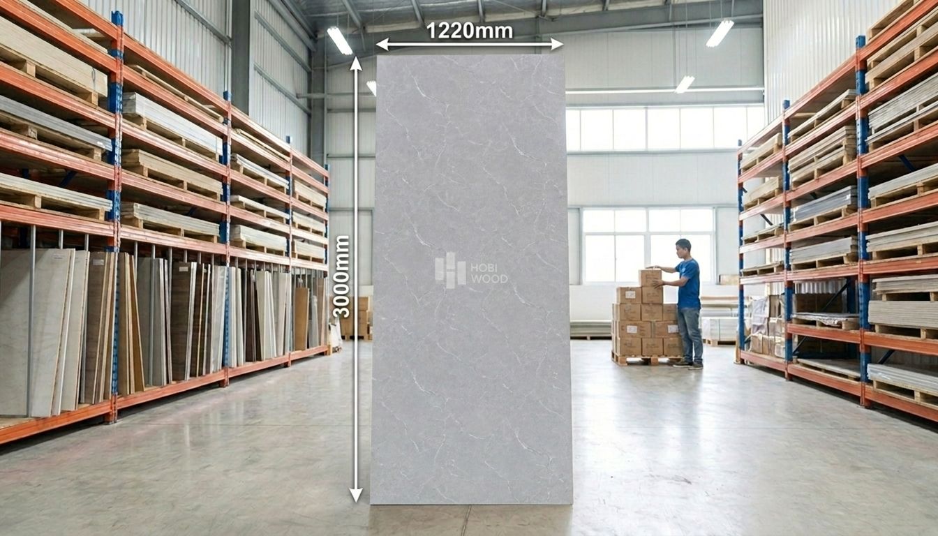 Tấm Ốp Than Tre Vân Đá HB400 - Marble Xám 5 Tấm Ốp Than Tre Vân Đá HB400 - Marble Xám
