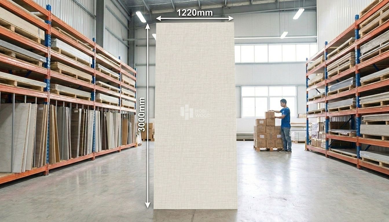 Tấm Ốp Than Tre Vân Vải HB405 - Gam màu kem sáng
