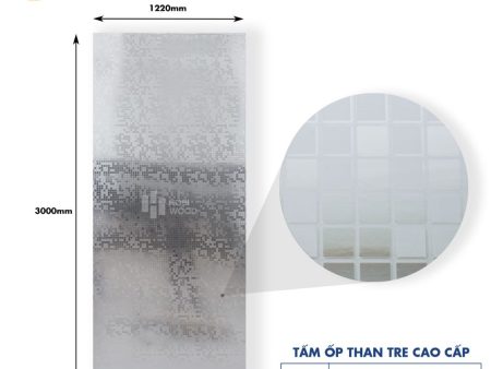 Tấm Ốp Than Tre Mosaic HB100 - Màu Xám Bạc