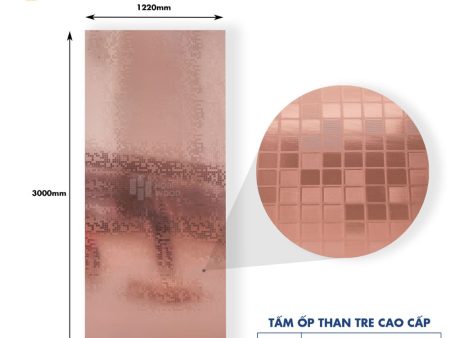 Tấm Ốp Than Tre Mosaic HB101 - Màu Hồng