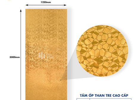 Tấm Ốp Than Tre Mosaic HB103 - Vàng Ánh Kim