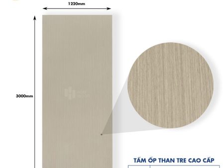Tấm Ốp Than Tre Vân Gỗ HB403 - Màu Xám Be