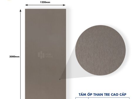 Tấm Ốp Than Tre Vân Kim Loại xước HB301 - Màu Nâu Đồng