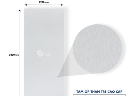 Tấm Ốp Than Tre Vân Kim Loại Xước HB302 - Màu Bạc