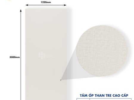 Tấm Ốp Than Tre Vân Vải HB405 - Gam màu kem sáng
