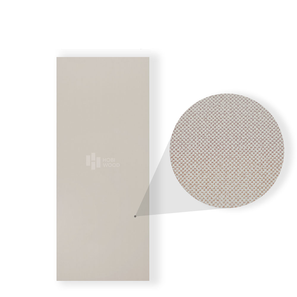 Tấm Ốp Than Tre Vân Vải HB406 - Màu Kem Be 2 Tấm ốp than tre vân vải kem be HB406 Hobi Wood – kích thước 3000x1220x8mm